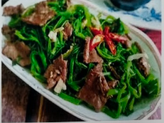 Rau xào bò
