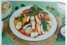 Mực xào cần tỏi