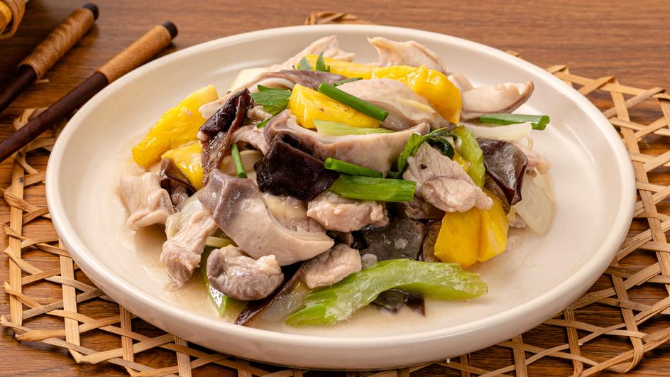 Dạ dày xào nấm