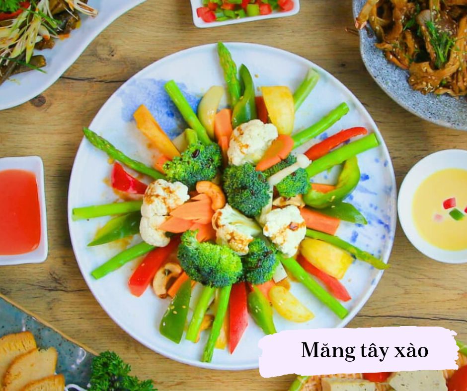 Măng Tây Xào Ngũ Sắc