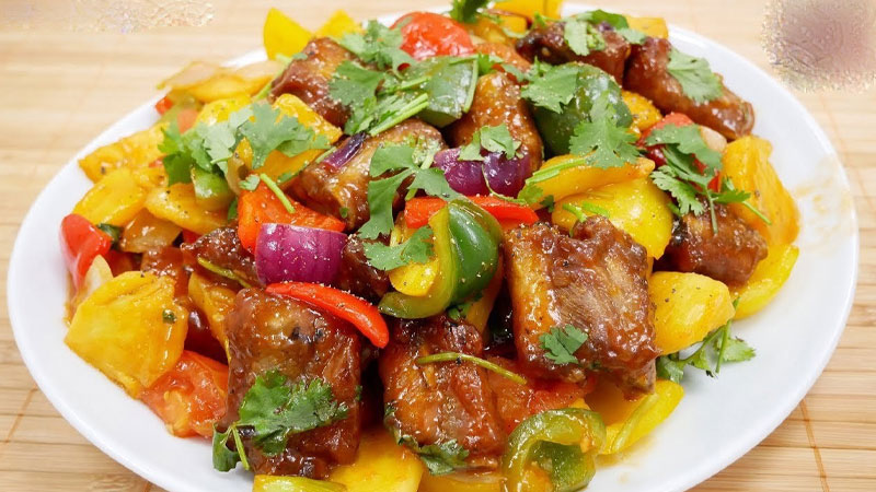 Sườn xào ngũ sắc