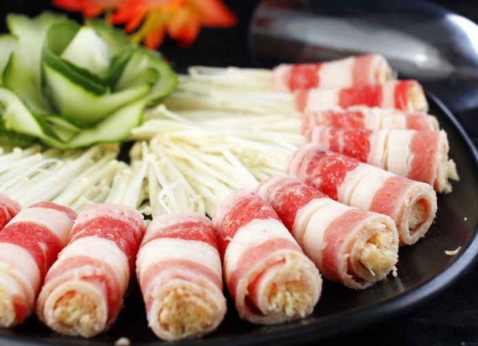 Ba Chỉ Bò Cuộn Kim Châm