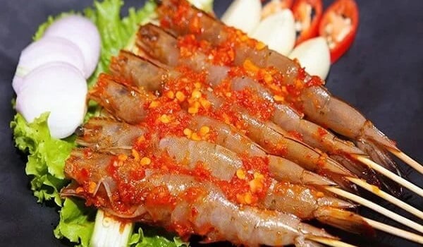 Tôm nướng sate