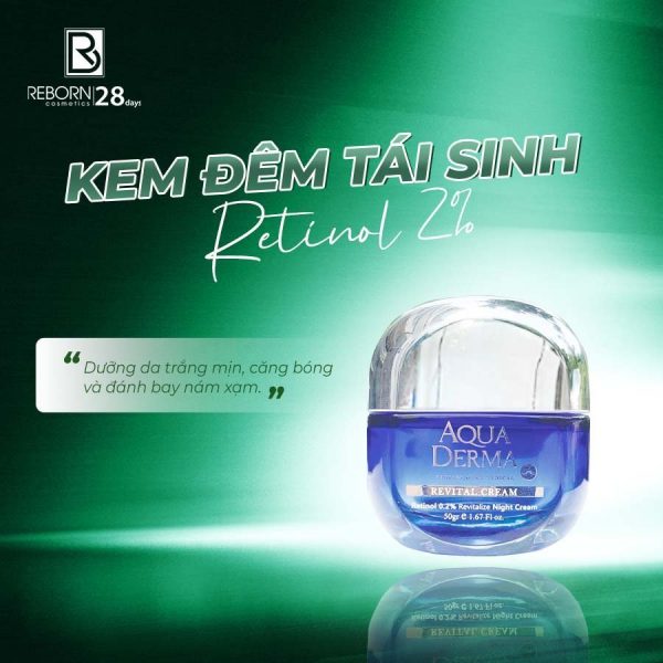 Kem dưỡng tái sinh ban đêm retinol Aqua derma