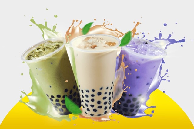 Trà sữa vị (bạc hà, dâu tây, việt quất, đào, táo xanh ...)