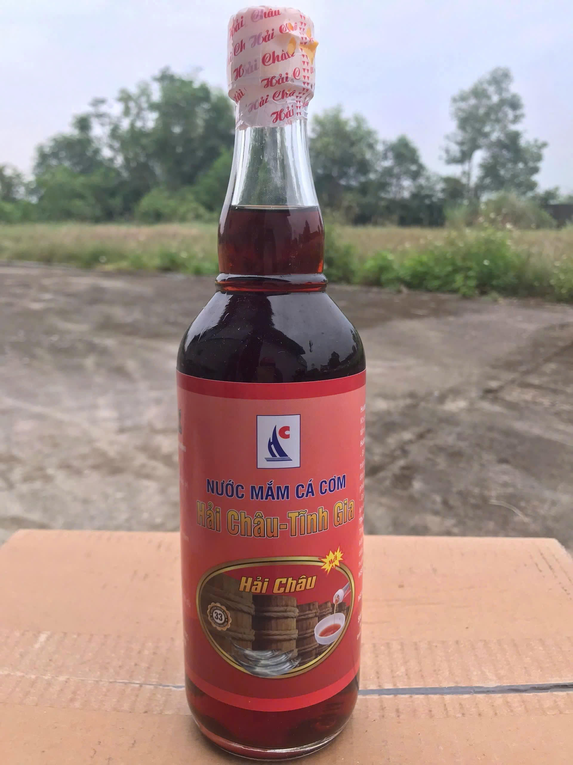 Nước mắm cá cơm Hải Châu - Tĩnh Gia 33N chai thủy tinh 500ml