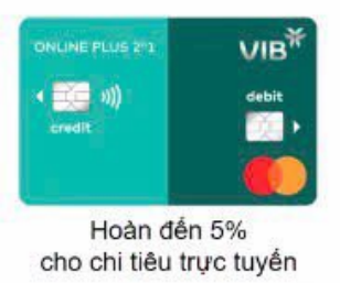 Thẻ ONELINE PLUS 2in1 (Hoàn đến 5% chi tiêu trực tuyến)