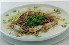 Cháo bò băm