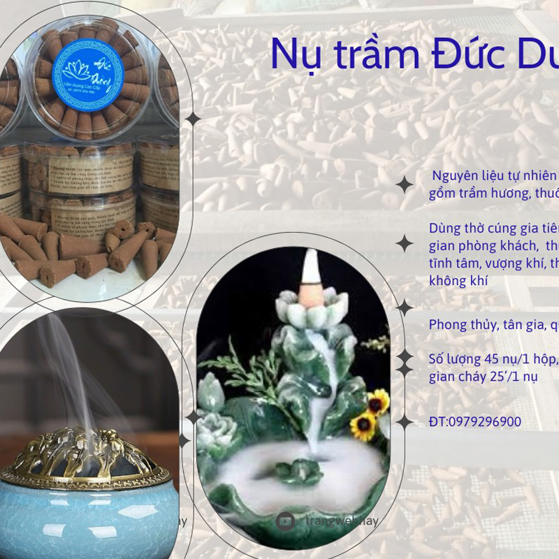 Nụ Trầm Đức Dương Hộp 45 Nụ